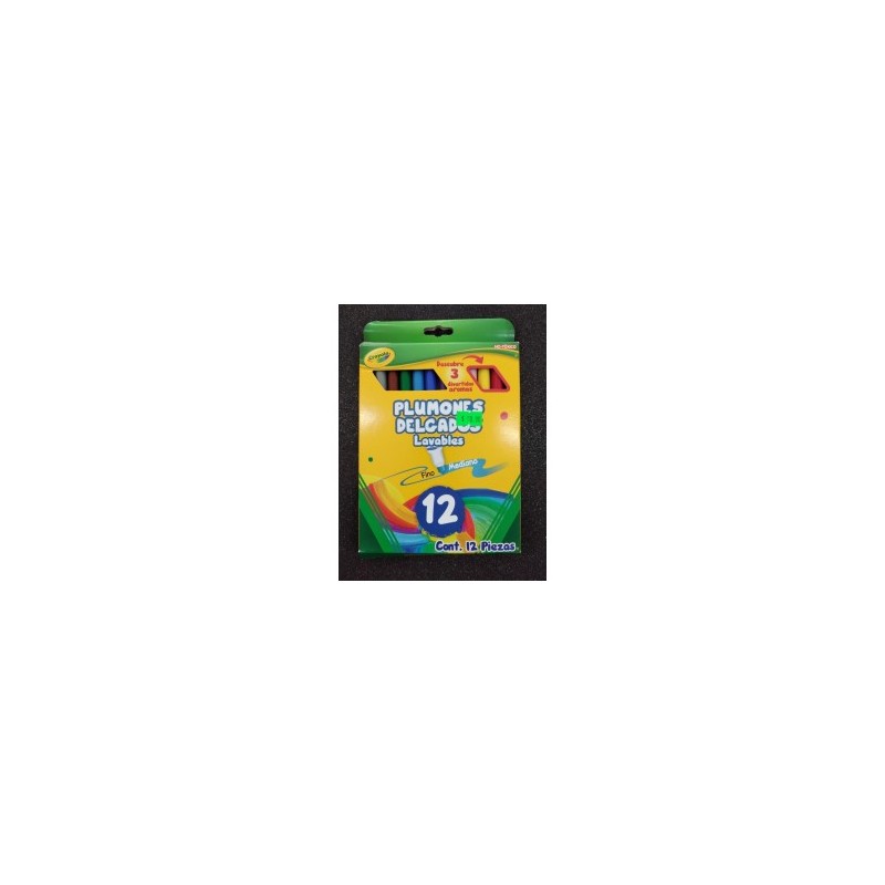 Marcador Delgado Lavable c/12