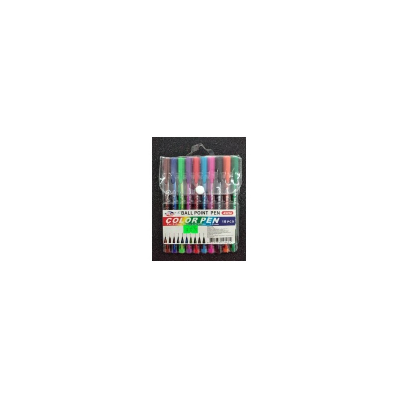 Pluma Economica Colores C/10.